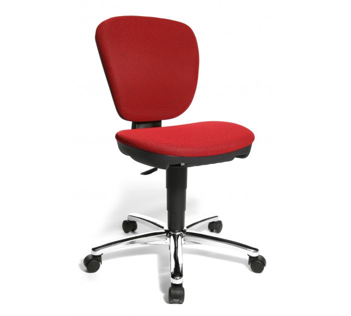 Rode bureaustoel zonder armleuningen